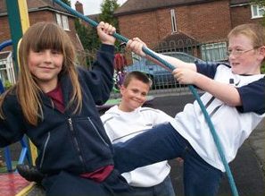 Children playing in playground